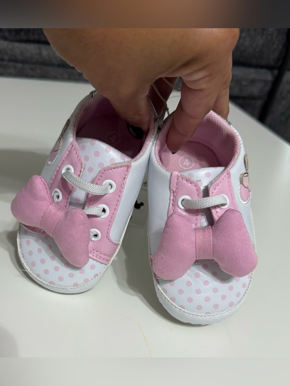 Disney Minnie Pink Bow Polka Dot Kids Shoes